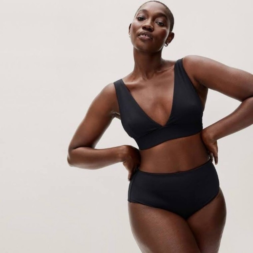 NWOT Everlane High-Rise Hipster Black Bikini Bottoms, Small